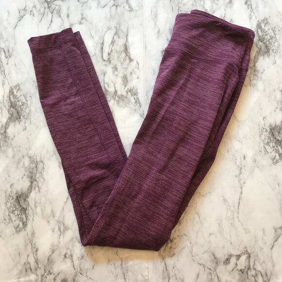 Outdoor Voices Purple 7/8 Striped Leggings - Picture 5 of 7